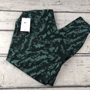 Nike‎ One Printed High Rise 7/8 Ankle Leggings Womens XXL FZ3229-338 Green
